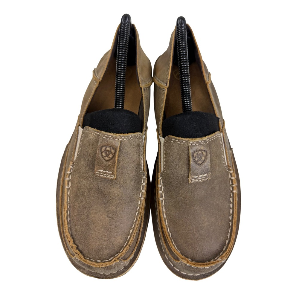 Ariat Bomber Cruiser Leather Slip On Moc Loafers Womens Size 9 Brown Western